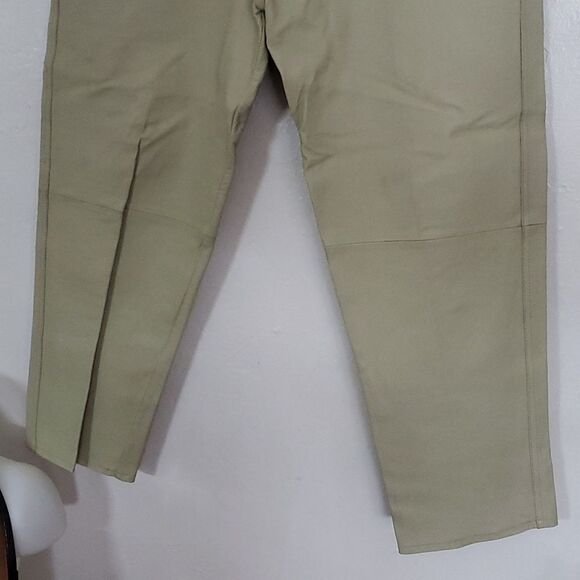 Vintage Leather International Male Pants in Light Moss Green Size 36 - Picture 3 of 11